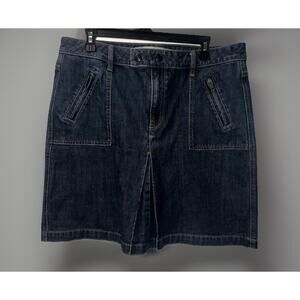 Vintage Gap Jeans Denim Skirt 14 Western Cowgirl Retro 90s Y2K Blue Grunge